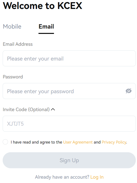 KCEX invite code 2026