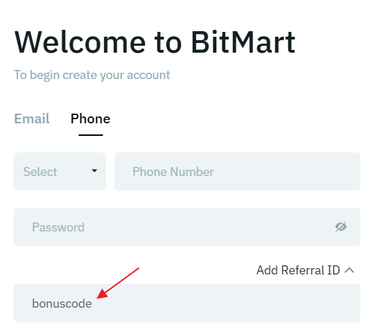 Bitmart referral id