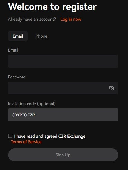 CZR exchange invitation code